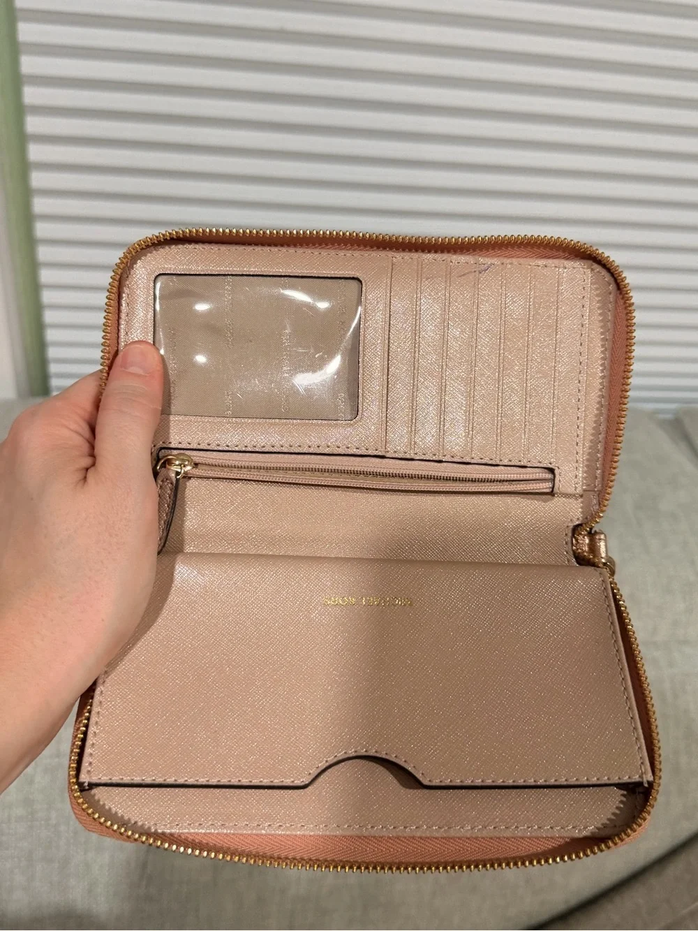 Michael Kors Blush Pink and Rose Gold Tote with Matching Wallet